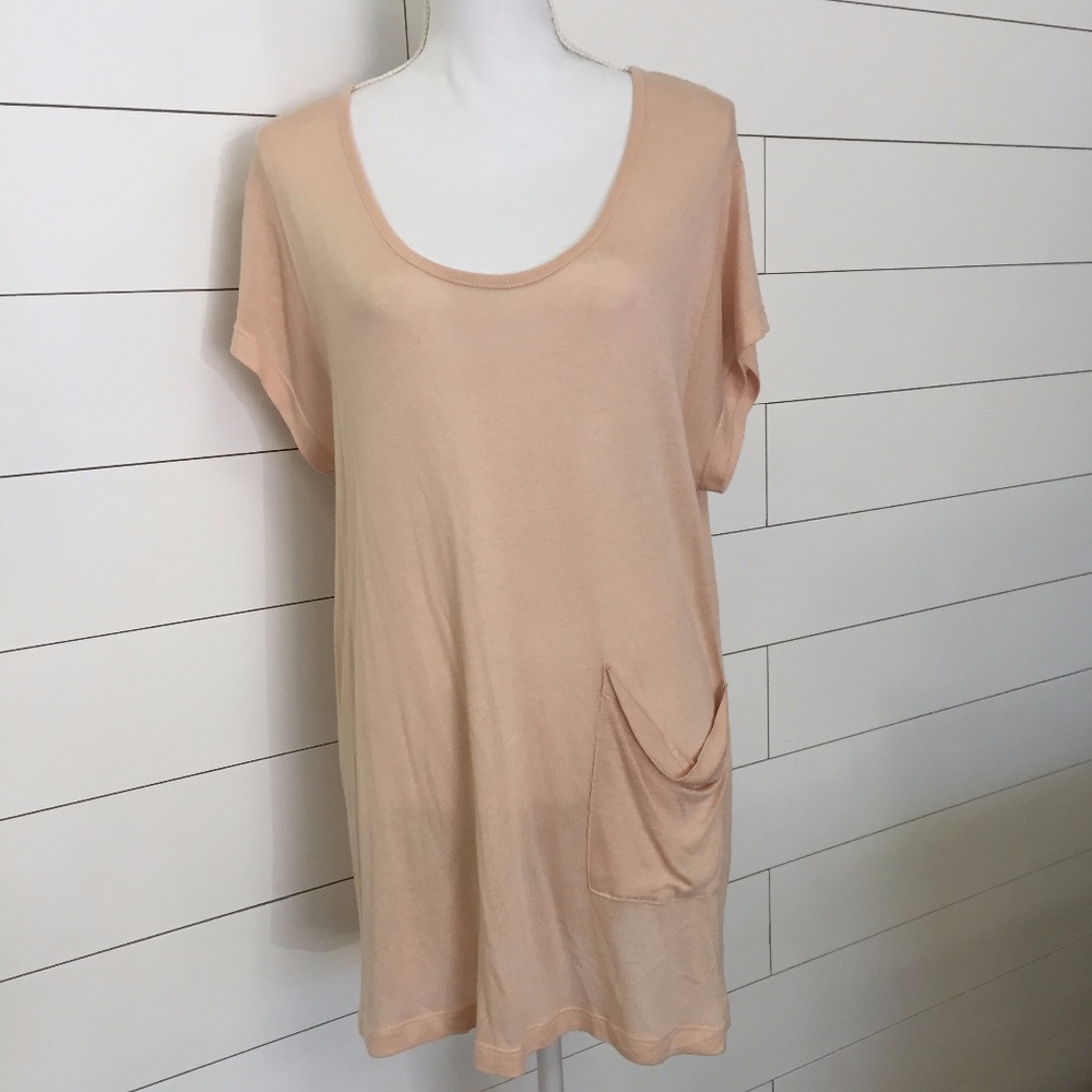 Blush Color Drapey Knit Tunic